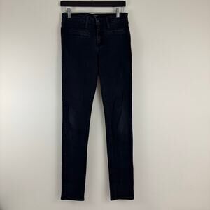 Just Black Denim Women's 29 Black Wash Skinny Leg Pants Mid Rise Stretch USA